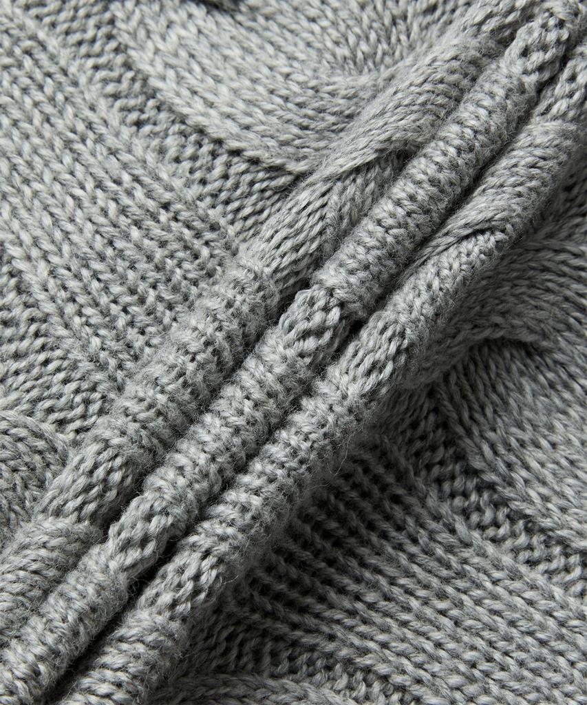 POLO RALPH LAUREN Cable Knit Cotton Sweater - Grey