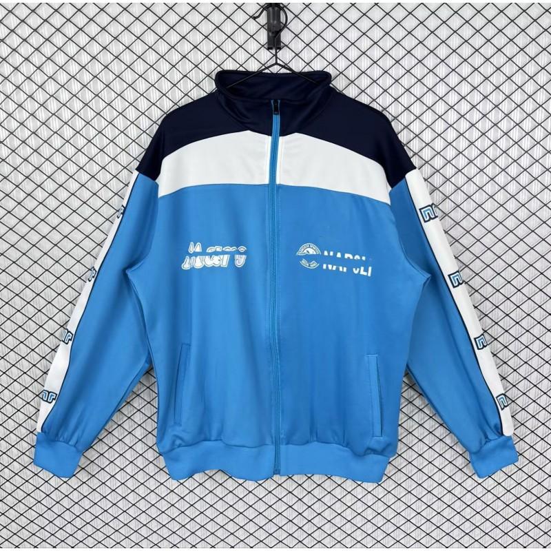 Maglia da Calcio Stile Vintage Giacca Sportiva Casual da Adulto Giacca a Vento Tutto