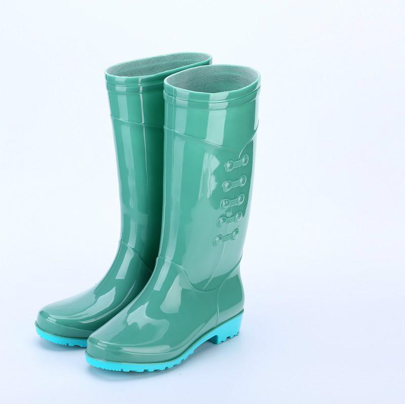 Fashion Miaoguan Women's Mid Calf Rain Boots Galoshes Rubber Water Booties Short Waterproof Garden Shoes Women Anti-slip Water Shoe 2024