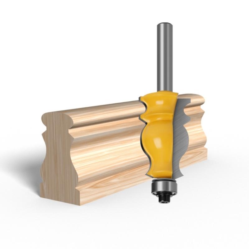 Frez do drewna z chwytem 6 mm, żółty ogon ryby, narzędzie frezarskie z twardego metalu, frez do gładkich podłokietników meblowych, rzemiosła