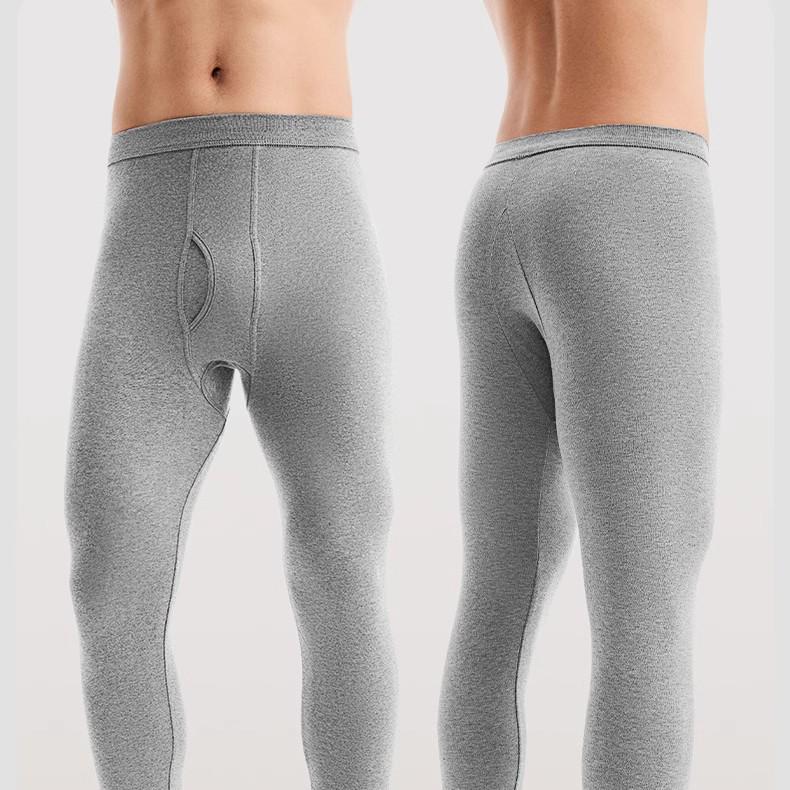 Men's Slim Fit Pure Cotton Warm Trousers - 100% Cotton, Plus Velvet, Ideal for Autumn and Winter