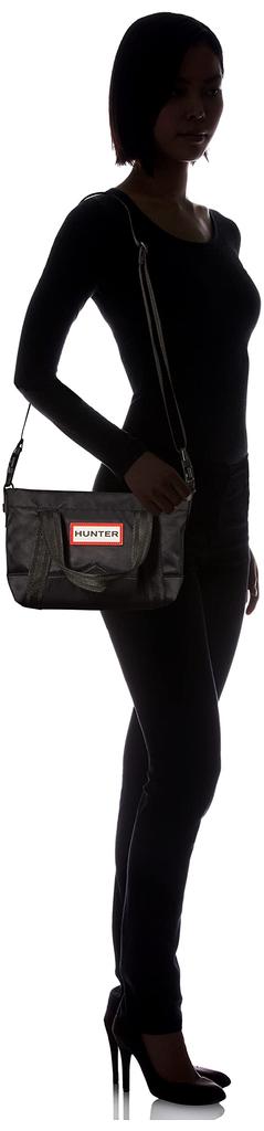 Hunter Damen Mini-Tote-Tasche mit oberem Griff aus Nylon, Schwarz, Größe S (UBS1203KBM)