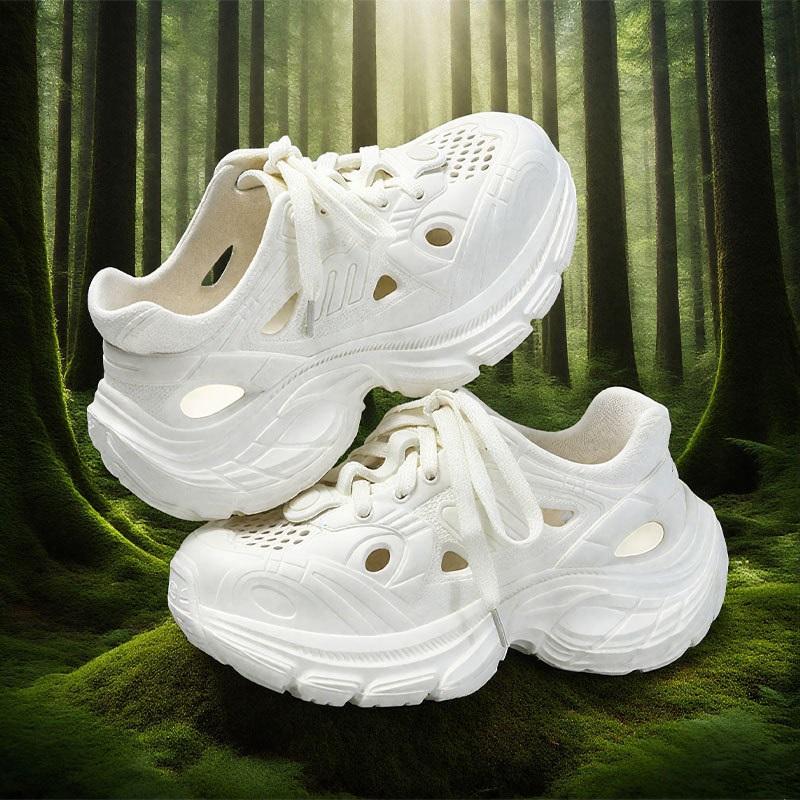 

Women Men EVA Chunky Clogs Breathable Thick Sole Platform Sneakers Summer Beach Sandals 44 білий