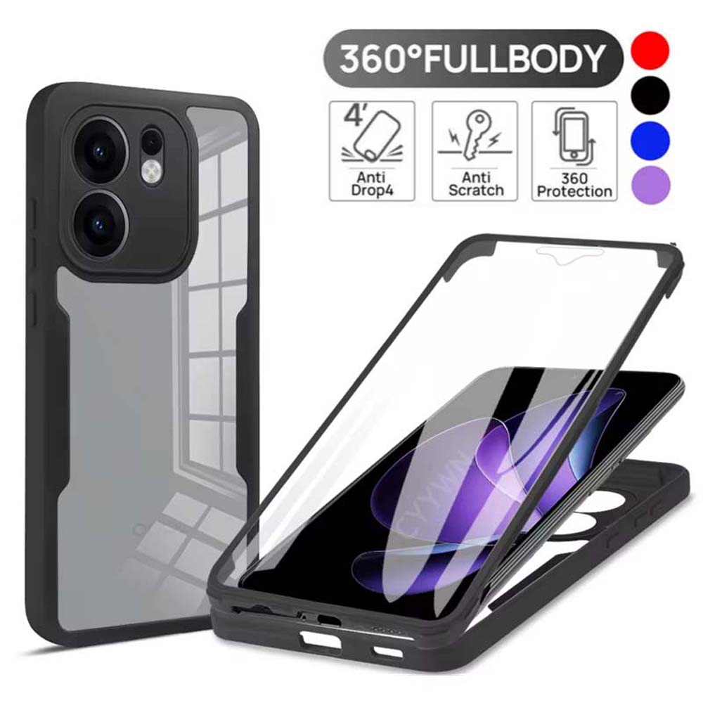 360 Full Body Screen Protector Transparent Case For OPPO Reno 13 14 Pro 13F 14F Shockproof Phone Cover For Reno 13 14