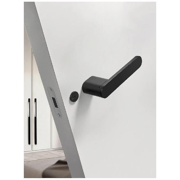 Bedroom Silent Magnetic Suction Door Lock Zinc Alloy Security Door Locks Indoor Wooden Door Handle Lockset Furniture Hardware
