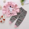 2026 Summer Children Full Sleeve Underwear Suits Baby Spring O-Neck Cartoon Cotton Pajama Set Long Pant Kids Home Wear Clothing Suit for Girl Boy