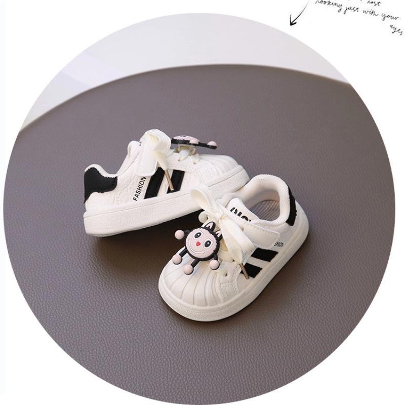 Girls Shoes Spring and Autumn Children Shell Head Sports Shoes Boys Board Shoes White Shoes Casual Soft Sole Baby Toddler Shoes