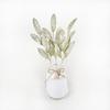6-Leaf Gold Glitter Olive Branches Christmas Tree Wreath Garland Decorative Stem