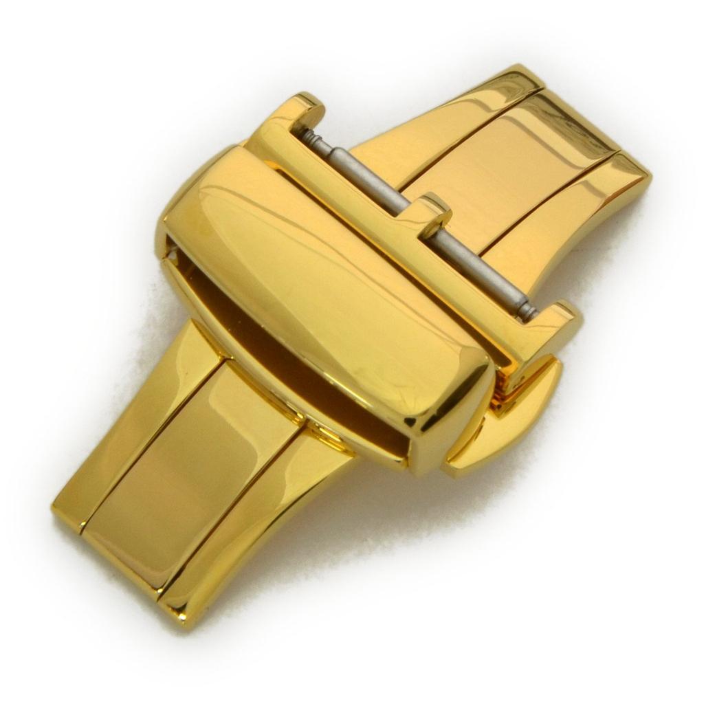 CASSIS Watch Strap PBF 18mm Gold Mirror Buckle with Replacement Tool D-Buckle D-BUCKLE2 (CAYGM2018)