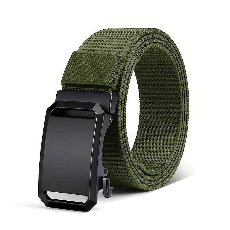 Men's 2026 Canvas Tactical Automatic Buckle Belt - Trendy, Versatile, Casual Workwear Accessory