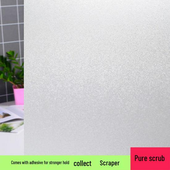 Bamboo Leaf Frosted Glass Window Sticker - Transparent, Waterproof, Self-Adhesive Film for Bathroom, Office, and Balcony