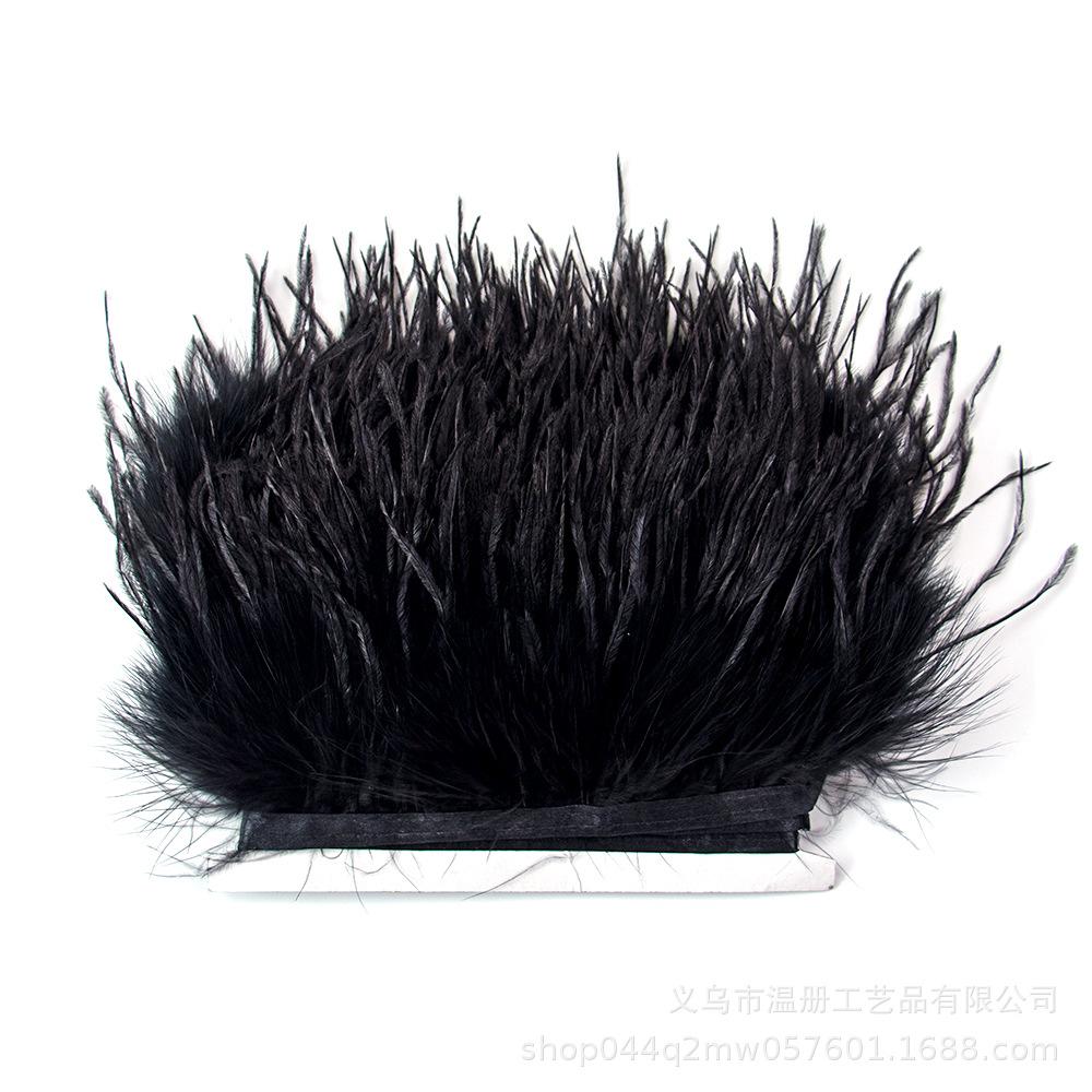 2M Peří 10-15CM Vaskulární Samet Pštrosí Vlasy Látkový Okraj Oděvní Doplňky Materiál Střapcové Šaty Sukně Doplňky