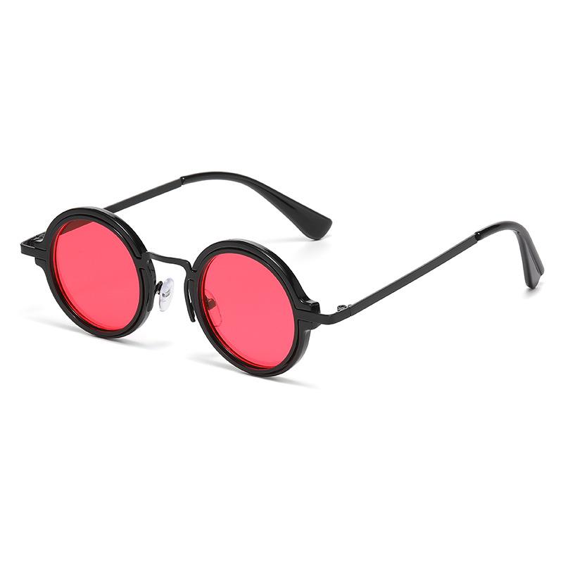 Personalized Stylish Round Frame Sunglasses for Men and Women Trendy Creative Design for Tourism Street Photography Sunglasses