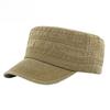Vintage Washed Cotton Military Cap for Men Women Summer Breathable Flat Top Hat Sun Protection Outdoor Casual Cadet Cap Peaked Hat