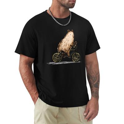 Cycling Bear T-Shirt Anime T Shirts Graphic Shirts Blanks Plain T Shirts For Men Pack