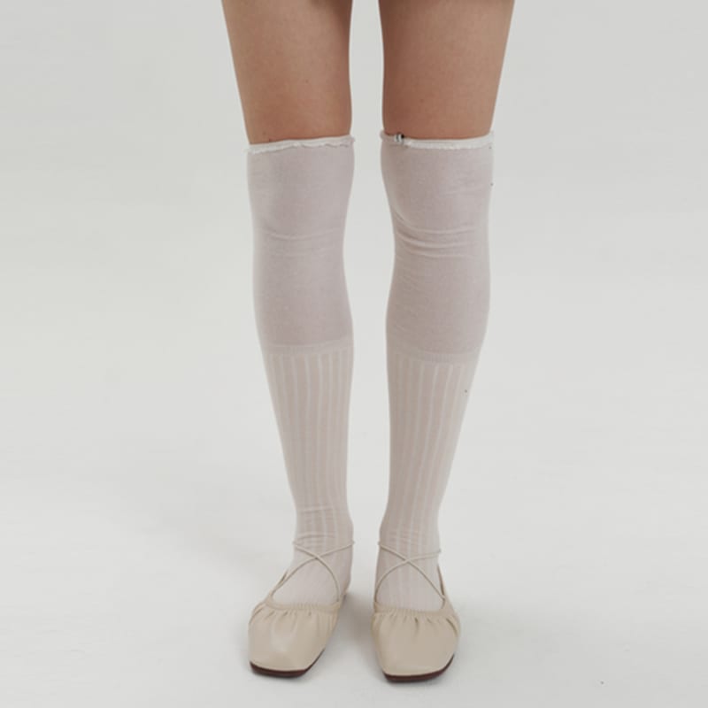 KINDABABY Petit Lace Knee-socks (cream)