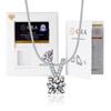 Elegant Moissanite Pendant Necklace With Thick White Gold Plating Hexagonal Crown Design Box Chain 21-50cm Adjustable Length