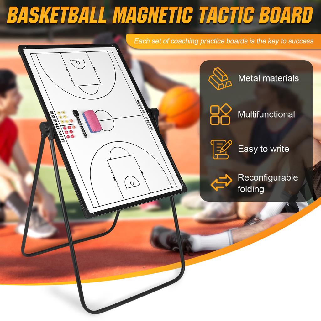 Double-Sided Whiteboards with Markers Eraser Portable Football Clipboard Multi-Purpose Magnet Strategic Board for Coaching Use