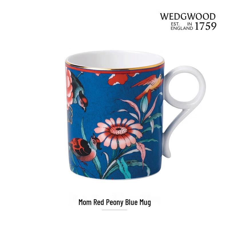 Wedgwood Crimson Peony Bone China Coffee Mug