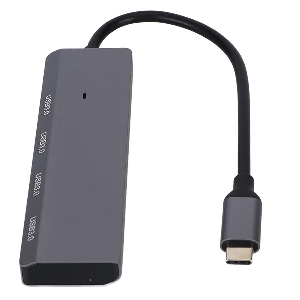 USB C Hub 4 USB3.0 Port Aluminum Alloy Lightweight 5Gbps Fast Heat Dissipation USB Splitter for PC