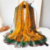 Summer Scarf Women Outdoor Sunscreen Shawl Soft Bandanna Foulard Female Floral Silk Shawl Lady High Quality Head Hijab Wrap