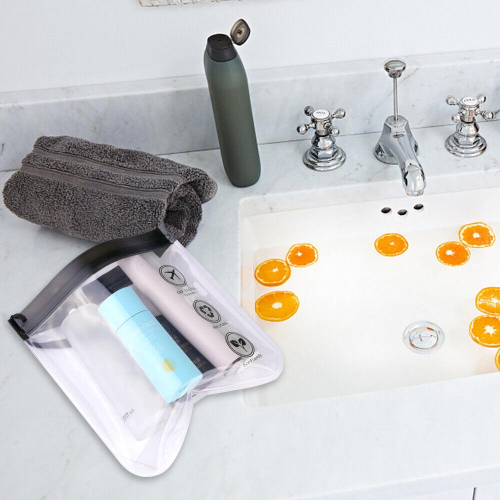 Zavazadlo Průhledné Cestovní Použití Nepropustné Letecké Cestovní Vodotěsné Kosmetické Taštičky Pro Ženy Opakovaně Použitelné Cestovní Taštičky Pro Letištní Bezpečnost