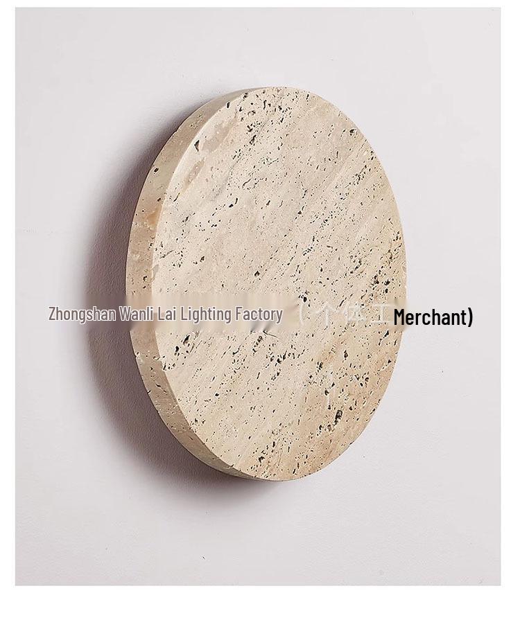 Wabi-Sabi Style Retro Yellow Travertine Light for Hallway, Corridor, Entrance, Balcony, and Bedside Atmosphere.