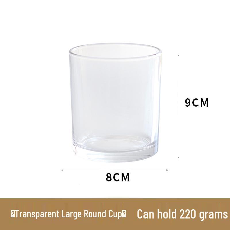 Mongolian Yurt Glass Candle Cup with Lid – DIY Scented Soy Wax Container Candlestick
