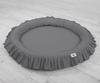 Set: hanging cotton canopy for a children's room and a nest with a ruffle - anthracite