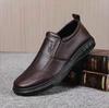 New Casual Leather Shoes for Business Comfort and Versatile Work Shoes for One Foot Lazy Shoes Black Middle-aged Daddy Leather Shoes