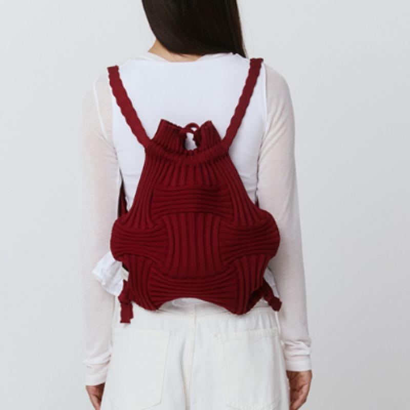 Pleatsmama Backpack Burgundy Newbow