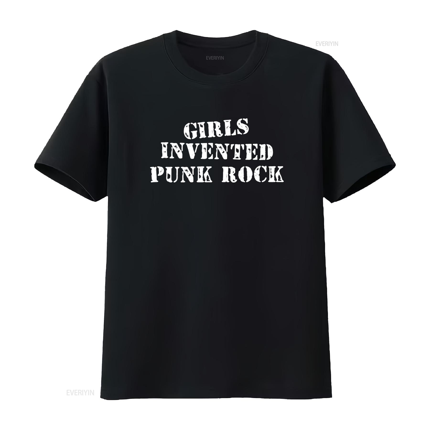 

Girls Invented Punk Rock Funny Meme T Shirt for Women Stylish and Trendy Design vintage Washed fashion designer clothes homme 4XL