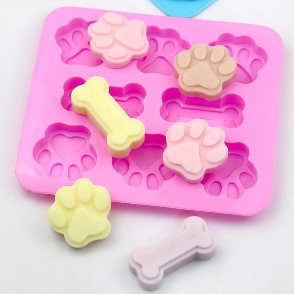 1pc-Dog Claw Bone Cake Mold 3D Silicone Mold, Pet Food Baking Mold