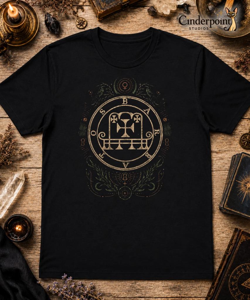 Seal of Barbatos T Shirt Ars Goetia Demon Sigil Art Green Witchcraft Tee XS-5XL