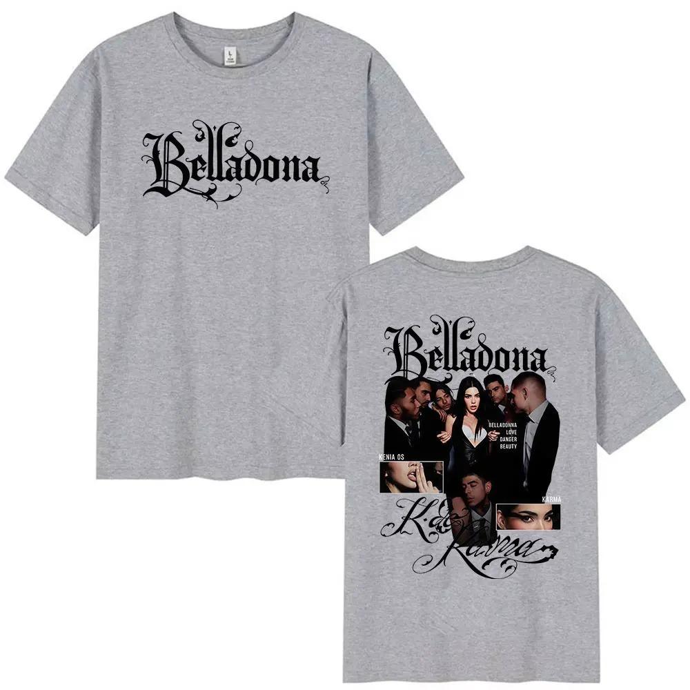 Singer Kenia Os K De Karma Belladona Tour 2026 Graphic T Shirts Men Women's Vintage Fashion Oversized Cotton T-shirt Streetwear Y2K