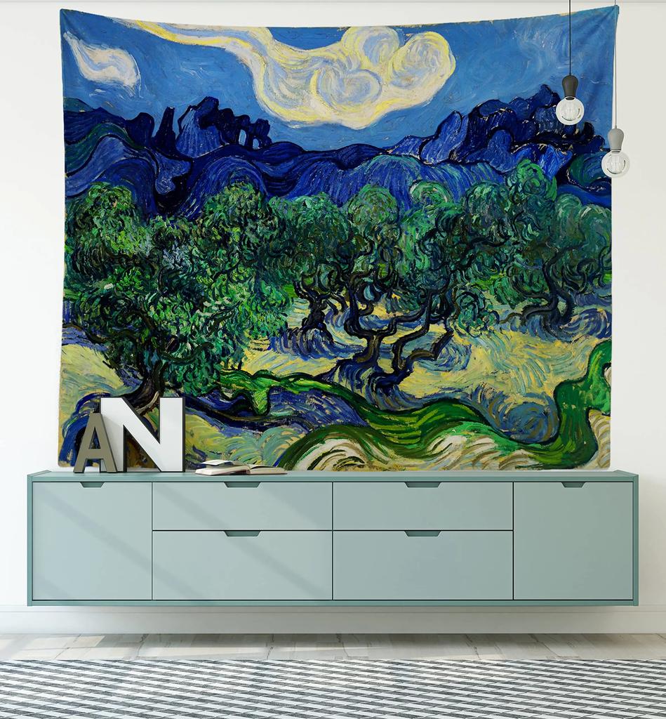 Van Gogh Art Tapestry Abstract Hippie Tapestry Vintage Aesthetics Tapestry Wall Hanging Tapestries Dorm Art Living Room Bedroom