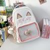 Schoolbag Japanese cartoon cat student pain bag large capacity light commuting class backpack going out fashion contrasting color backpack