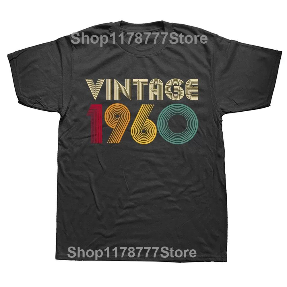 All Original Parts Made In 1960 TShirts 64th Birthday Gift Cotton TShirt Graphic Vintage Father Day Loose Style Short Sleeve