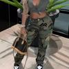 New Style of Women's Street Fashion Camouflage Printed Multi-pocket Versatile Workwear Trousers