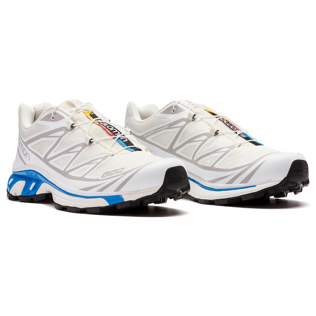 SALOMON Xt-6 Lace Letter Color Block Leather Low-Top Casual Trail Running Shoes Unisex Sneaker Vanilla 473817