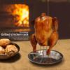 Chicken Roaster,Stainless Steel Chicken Roaster Rack BBQ Roaster Rack Vertical Roaster Rack for Oven or Barbecue Grill Accessories(Silver)