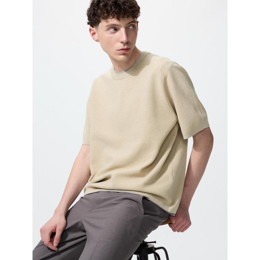 Uniqlo Japan Washable Milano Rib KniT T shirT
