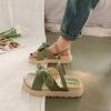 Fashion Sandias  Internet Hot with Skirt Summer Fairy Style 2025 New Style Fashion Student Platform Roman Lady Sandal Flat Shoes
