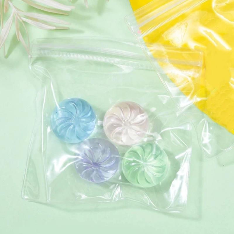 

3/4Pcs Kitchen Party Favor Gift Mini Cute Stress Balls With Creative Transparent Dumpling Shape For Home Desk Decor