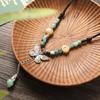 Literary Retro Ceramic Butterfly Necklace Women's High-end Pendant Niche Simple Accessories