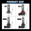 2ks H7 LED žárovky do světlometů H11 9005 9006 Led Mini bezdrátový světlomet 50W 20000LM 6500K H8 HB3 HB4 CSP Auto diodové žárovky Auto Turbo Light 12V Automobil