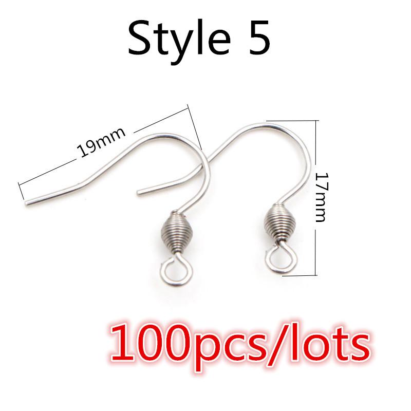  20x17mm Multi Styles Stainless steel DIY Earring Findings Clasps Hooks Jewelry Making Accessories Earwire