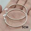 Women's Versatile Large Hoop Earrings - Trendy Personality In Black, Gold, Silver; Non-Piercing Ear Clips for Nightclubs