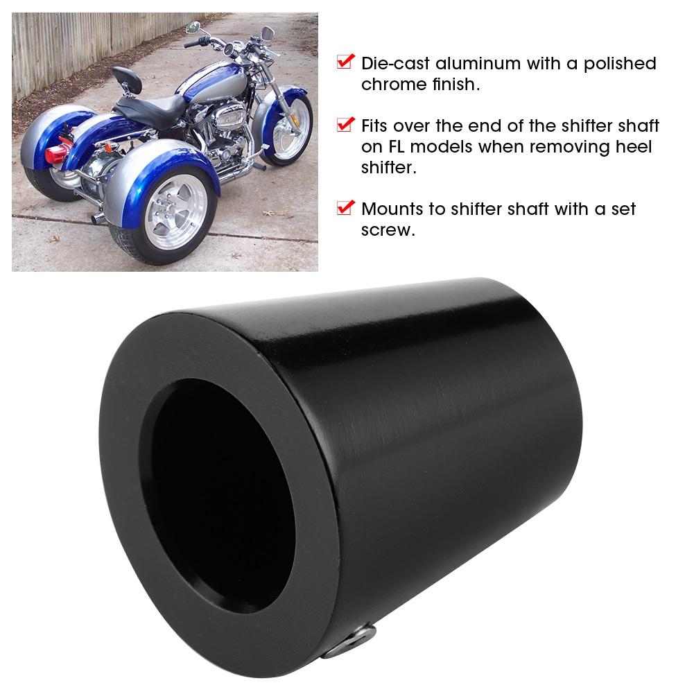 Aluminum Heel Shift Level Eliminator Cap Nut Cover Accessory Fit for Classic EFI  FLHRCI 1986 2018Black