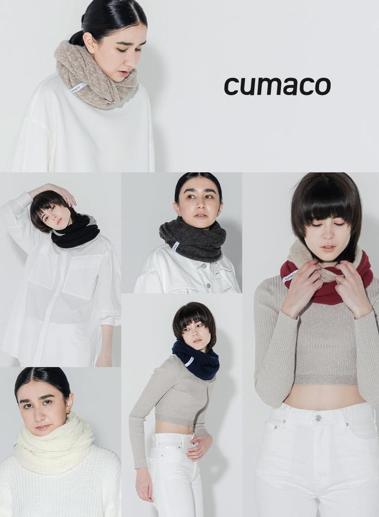 Navy Cashmere Solid Cable Unisex Neck [cumaco] 06. 100% Snood, Color, Two-Tone Knit, Warmer, Gift, Navy, C-Z0019B-0510C
